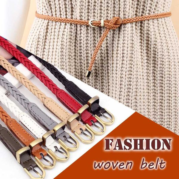 

fashion women braid belt female hollow breathable square buckle braided waist belt for pants dress ladies strap, Black;brown