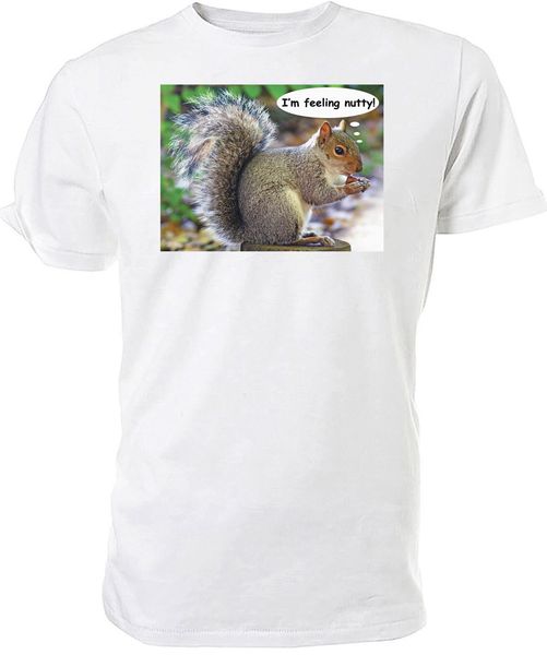 

grey squirrel t shirt, i'm feeling nutty, wildlife - choice of size & colour
