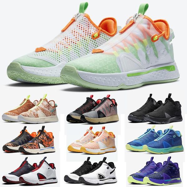 

paul george pg 4 iv gatorade white gx usa mens basketball shoes pg4 digi camo pcg citrus orange sports trainers sneakers size 40-46