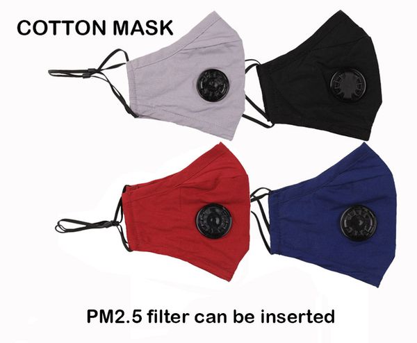 

outdoor dust and sun anti haze activated carbon pm2.5 cotton cycling mask dust filter with breathing valve stereo protective cotton mask, Black