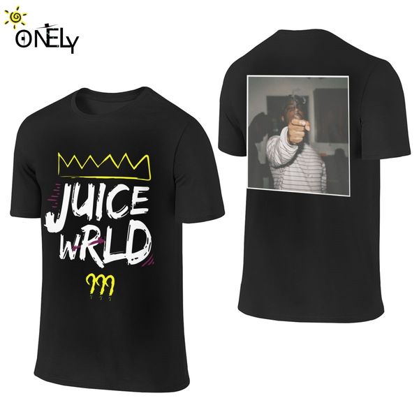 

double sided for man t shirt juice wrld hip hop singer rock great 2019 new man's o-neck cartoon print short sleeve