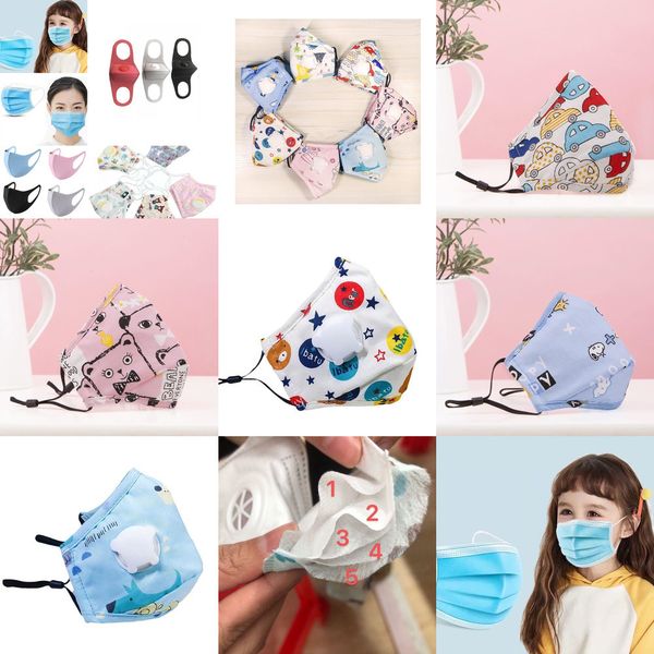 

breathing quality with layers children valve 5 face mask anti-splash dust washable re 7ufi