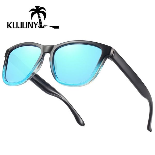 

kujuny men women polarized sunglasses new brand trendy sun glasses driving mirrors coating lenses ladies polarizer eyeglasses, White;black