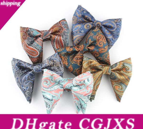 

tagerwilen green paisley big bowtie groom bowtie black tuxedo bow tie pretied bow tie wedding men grooms bowtie, Black;gray