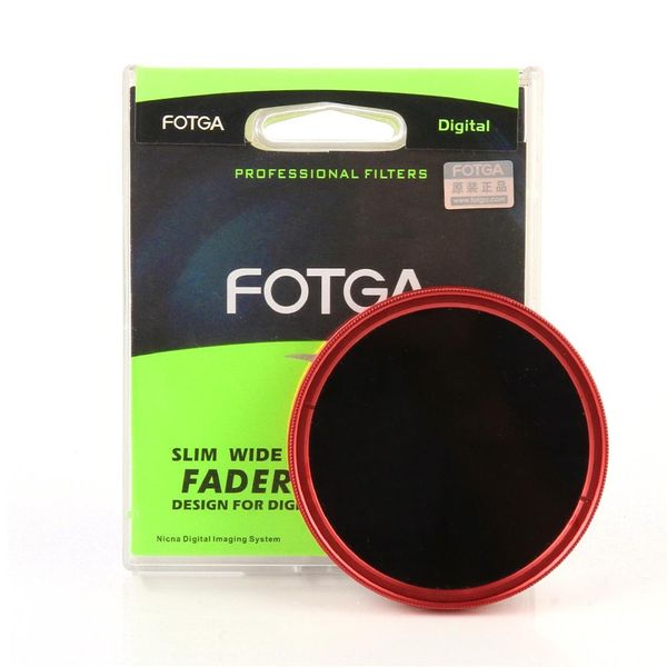 

camera filters fotga ultra slim 40.5-82mm fader adjustable variable lens filter 2 nd8 nd400 red