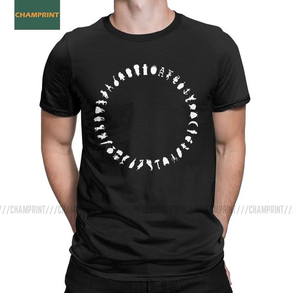 

men t-shirts alethiometer symbol grid compass the reader his dark materials tees short sleeve lyra iorek t shirt plus size