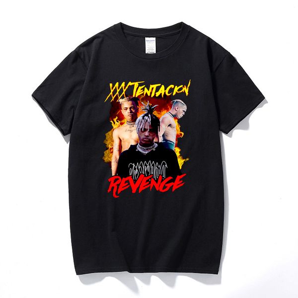 

xxxtentacion месть майка новая летняя мода хип-хоп рубашка camisetas hombre streetwear топ хлопка с коротким рукавом футболки