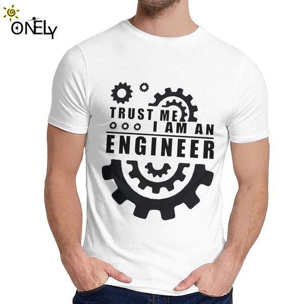 

casual trust me i am an engineer t shirt male slim organic cotton tee shirt crewneck