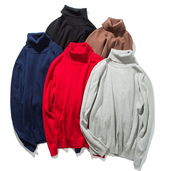 

solid sweater oversize men clothing winter turtleneck sweater coats 2020 new mens long sleeve pull homme size 3xl, White;black