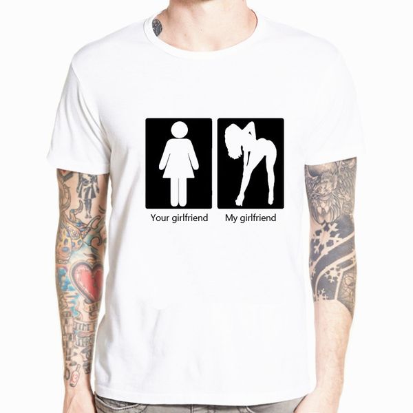 

brand clothing your girlfriend my girlfriend funny t shirt tshirt men short sleeve t-shirt tees camiseta