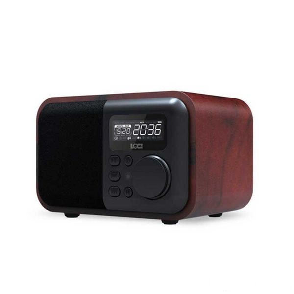 

multimedia wooden bluetooth hands-micphone speaker ibox d90 with fm radio alarm clock tf/usb mp3 player retro wood box bamboo subwoofer