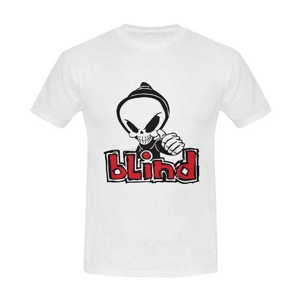 

cool design fighting blind skateboard logo men cools slim fit t-shirt