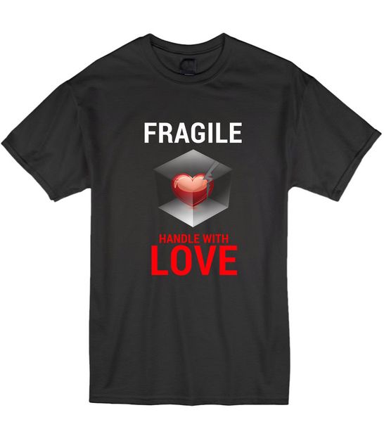 

2018 мода o-образным вырезом hipster tshirts fragile ручка с любовью смешные юмор сердца tshirt дизайн