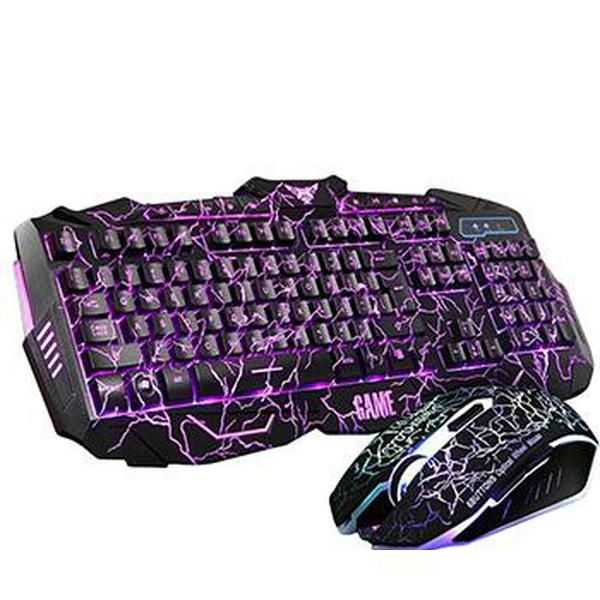 

keyboard changeable led with color luminous backlit multimedia ergonomic gaming keyboard and mouse set for game computer