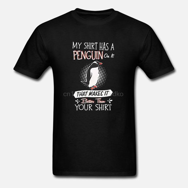 

мужчины футболка моя рубашка имеет penguin женщина тенниску