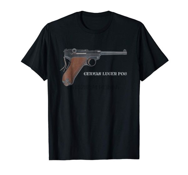

luger po8 german army world war two pistol t shirt2020 fashion brand men short sleeve tee shirts