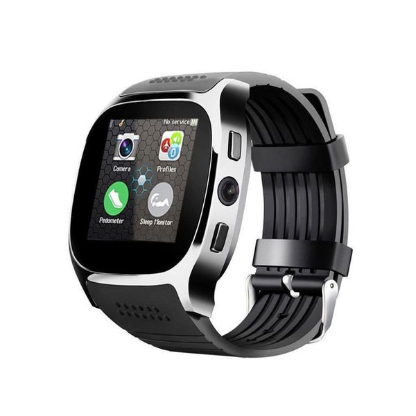 

t8 smart watch fashion business sport music 1.54 ips hd screen sim card camera bluetooth connection sync wristband smartwatch