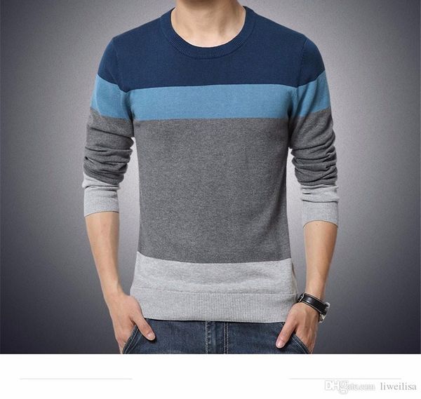 

3xl sweater men 2018 new arrival casual pullover men autumn round neck patchwork quality knitted male sweaters plus003, White;black