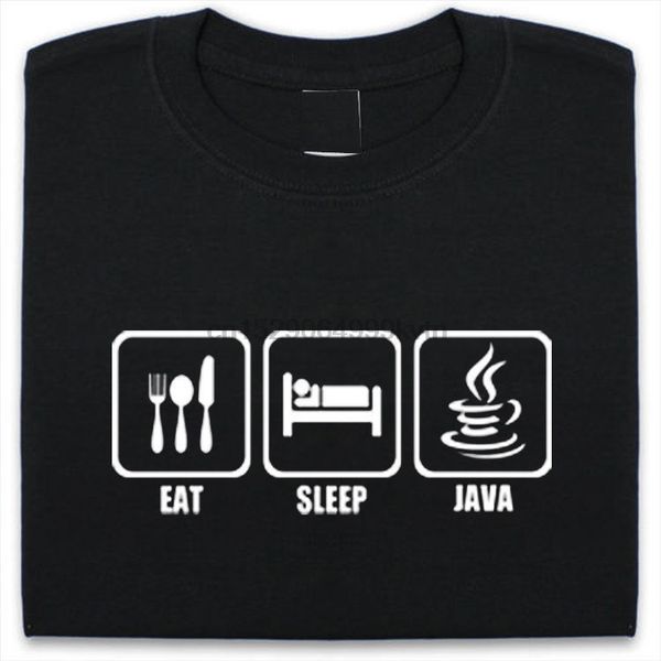 

eat sleep java t shirt mens womens funny gift present programmer coder scripter summer tshirt new fashion shirts