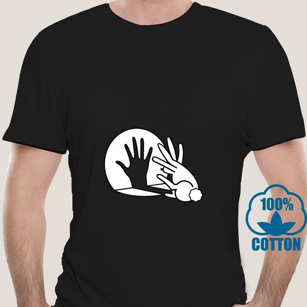 

2378a rabbit hand shadow mens t shirt puppet comedy humour joke new s-xxxl