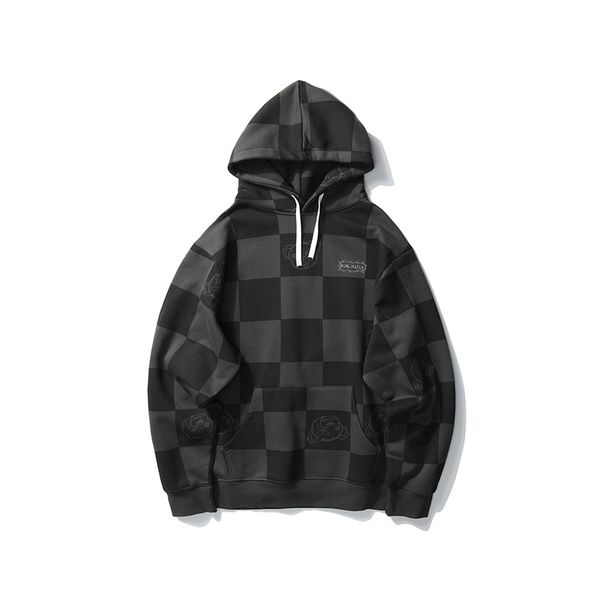 

e-baihui 2020 new couple hip-hop tide brand hooded sweater, all-match color mesh casual long-sleeved shirt dm_d1027, Black