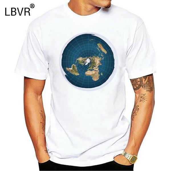 

t shirt men's fashion flat earth t-shirt cotton classic cool short sleeve t-shirts