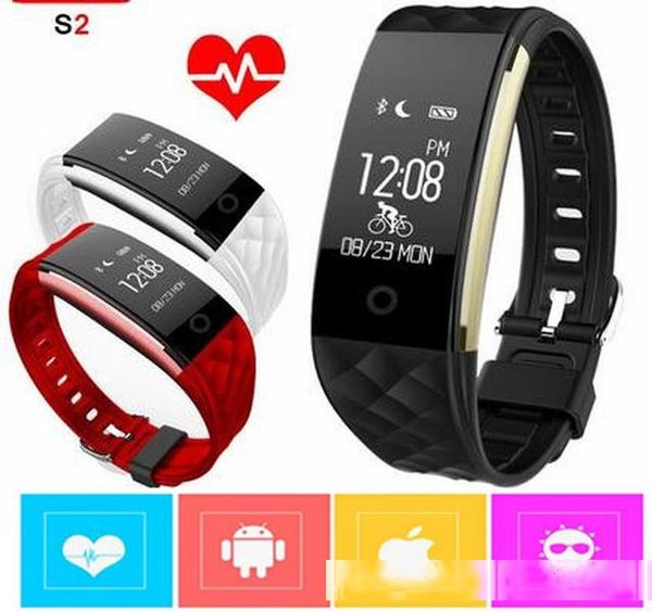 

2017 dynamic heart rate s2 smartband fitness tracker step counter smart watch band vibration wristband for ios android pk id107 fitbit tw64