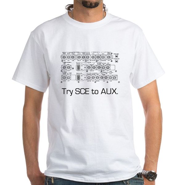 

try sce to aux. t-shirt 100% cotton t-shirt, white