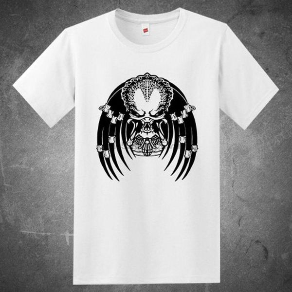 

new predator head symbol sci fi movie alien mens white shirt usa size s-xxxl zm1