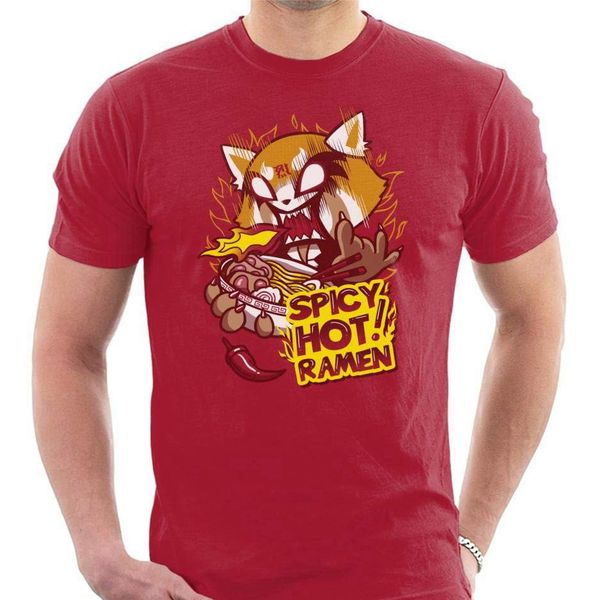 

aggretsuko spicy comfort food men's t shirt cartoon print short sleeve t shirt