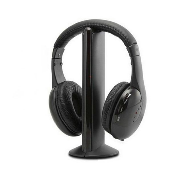 

new 5 in 1 hi-fi wireless earphone headphone for fm radio mp3 cd pc tv
