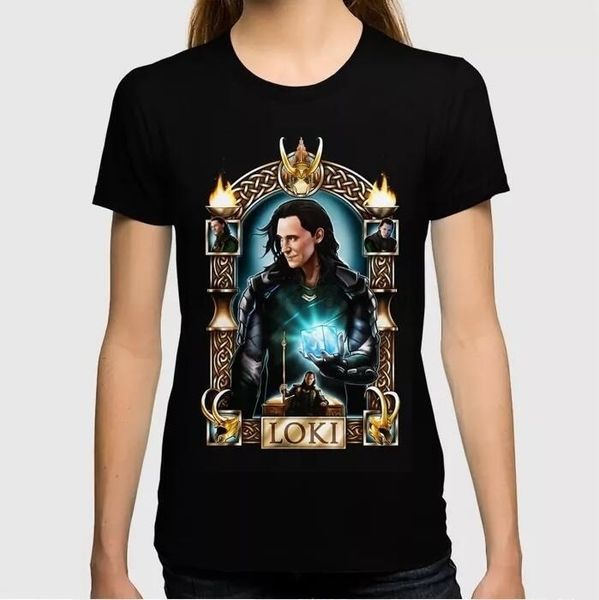 

loki t-shirts womens round neck t-shirt short sleeves t shirt fashion casual