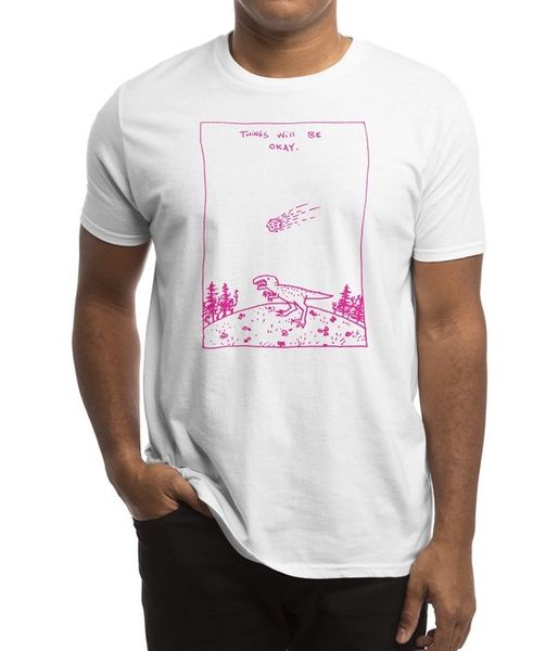 

new men casual printed t shirt things will be okay short sleeve t-shirts tee
