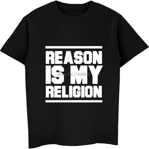 

new reason is my religion футболки лето стиль мода хлопка с коротким рукавом атеист t-shirt мужчины рубашка топы тис streetwear