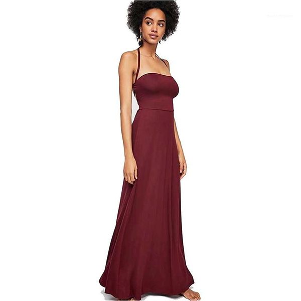 

formal dresses designer back bow bandaged dresses fashion solid color dresses women clothing women halter, Black;gray