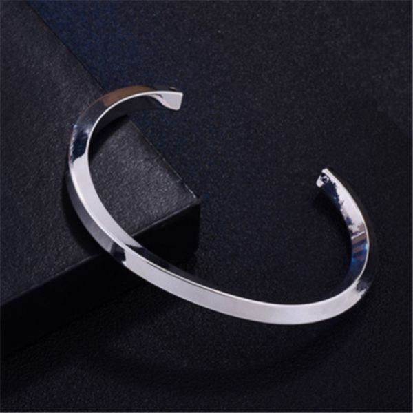 

xiaonianshi brands design simple geometric gold silvr color copper bangles cuff bracelets for women fashion jewelry gift new, Black