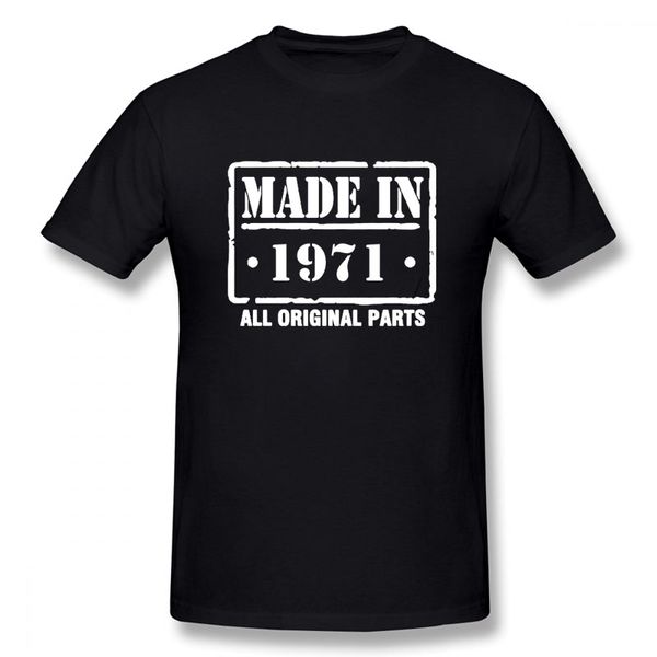 

made in 1971 new funny t shirt men short sleeves hip hop oversized o-neck cotton t shirts