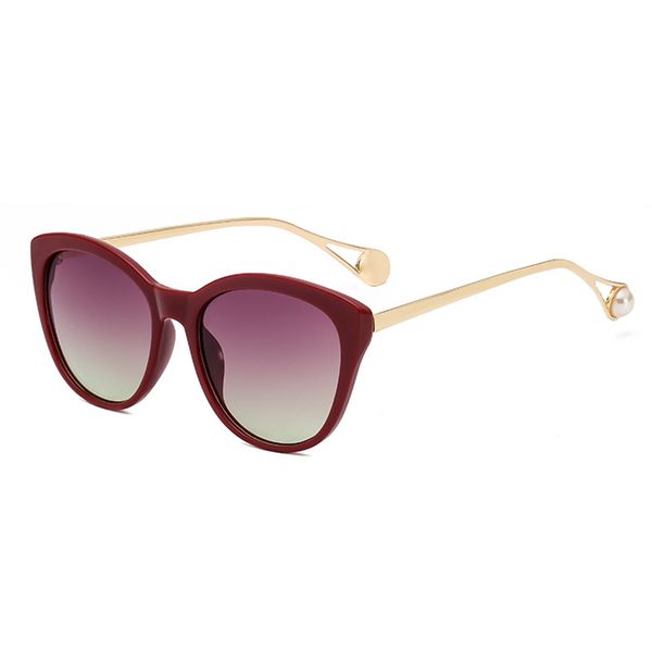 

fashion cat eye metal frame women sunglasses plastic material lenses 1903 uv400 protection eyewear, White;black