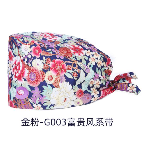 

ancient style printed hat casual fashion gourd hat beautician dentist work cap alternative frosted cap, Blue;gray