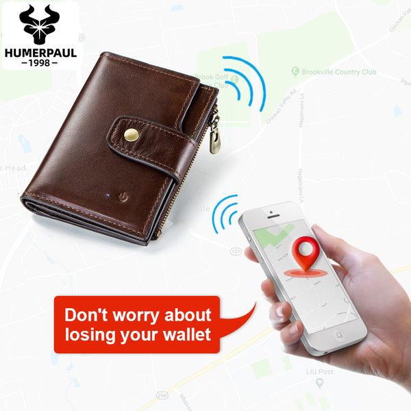 

humerpaul смарт кошелек rfid кожа с gps карта anti потерянный intelligent alarm bluetooth мужчин кошелек высокого качества кошельки, Red;black