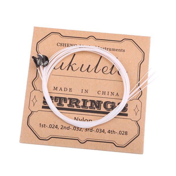

white nylon ukulele strings for 21'' 23'' 26'' ukulele guitar parts accessories
