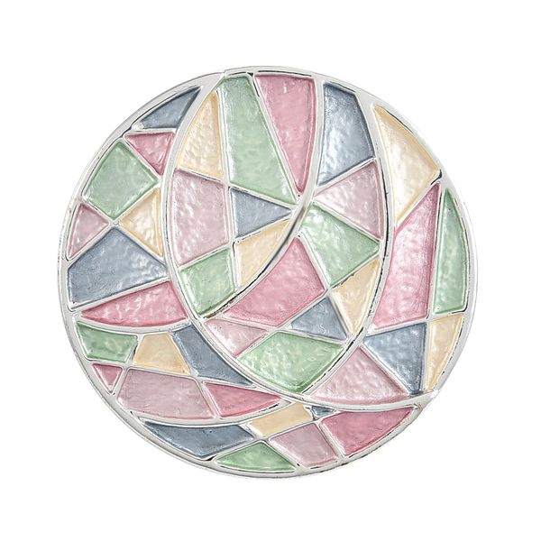 

brooch of new fashion magnetic button blue brooch and pins luxury round zinc alloy wedding geometry flower brooch brooches for women, Gray