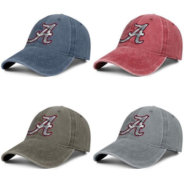 

мужчины женщины alabama crimson tide серый камуфляж бейсбол моды denim cap прохладный омывается папа hat регулируемый vintage болл белый лог, Blue;gray