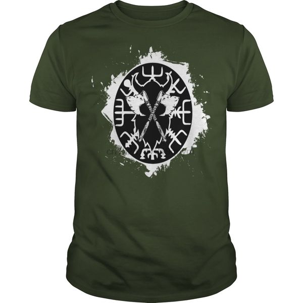 

men tshirt viking compass vegvisir runes grunge viking(1) cool printed t-shirt tees top