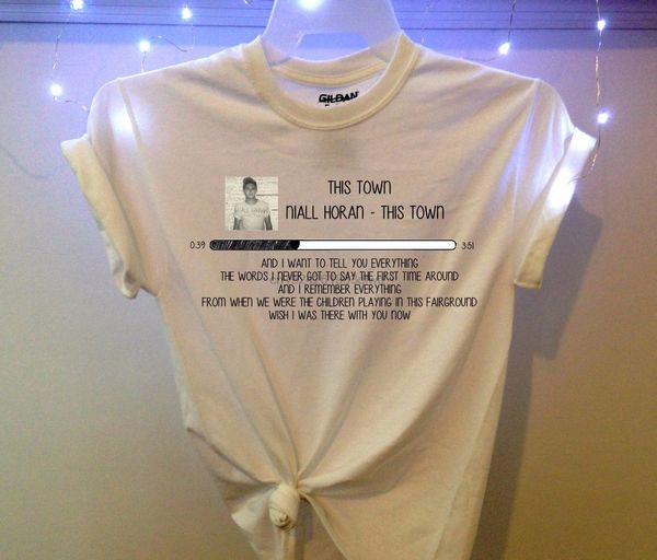 

niall horan this town lyrics t-shirt cute fashion clothing 1d one direction new