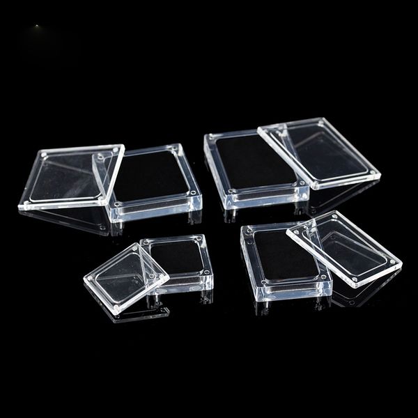 

акрил clear jewelry box хранение gemstone box подвеска серьги показан случай алмазного держателя организатор с крышкой, Pink;blue