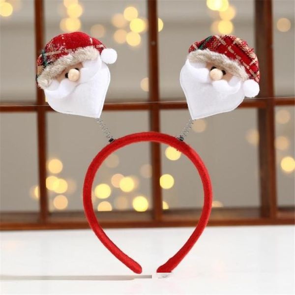 

new christmas head band hoop santa snowman accessories deer bear xmas party decor double hair band clasp christmas kid gift dhl free