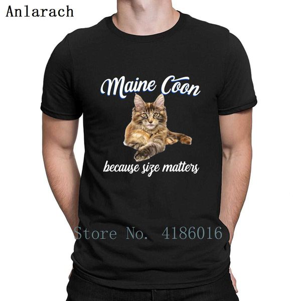 

maine coon cat maine coon потому что размер имеет значение t shirt удобного ситец круглого воротник одежда фотография рубашки