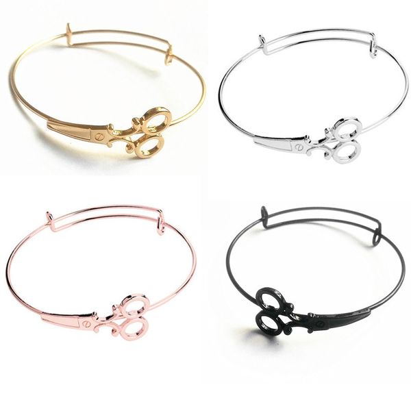 

bangle hairdresser bracelet scissors adjustable wire for, Black