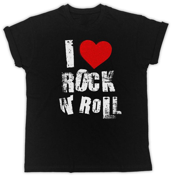 

funny i love rock and roll present summer short sleeve black funny men tshirt personality custom tee shirt